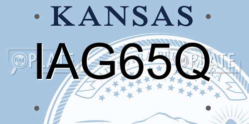 IAG65Q Kansas License Plate
