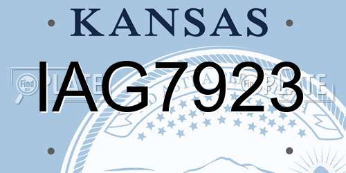 IAG7923 Kansas License Plate