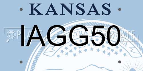 IAGG50 Kansas License Plate