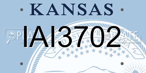 IAI3702 Kansas License Plate
