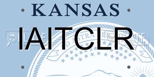 IAITCLR Kansas License Plate