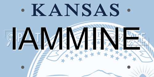 IAMMINE Kansas License Plate