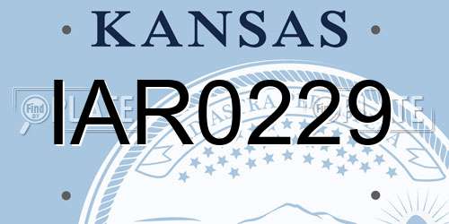 IAR0229 Kansas License Plate