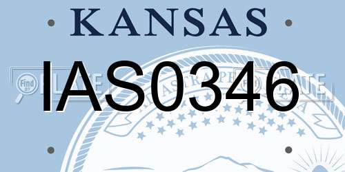 IAS0346 Kansas License Plate