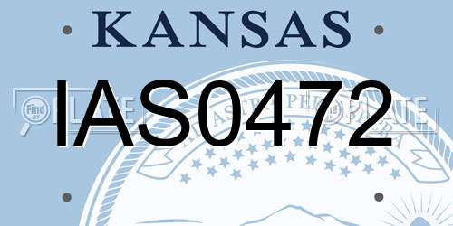 IAS0472 Kansas License Plate