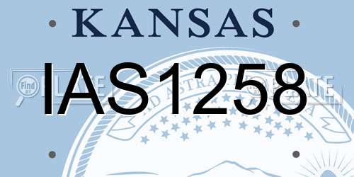 IAS1258 Kansas License Plate