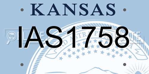 IAS1758 Kansas License Plate
