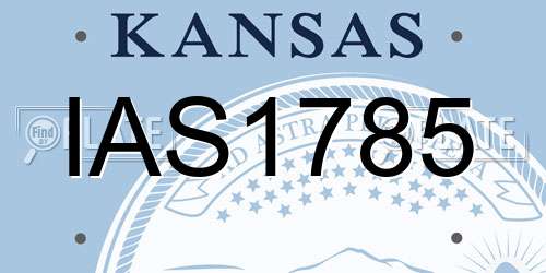 IAS1785 Kansas License Plate