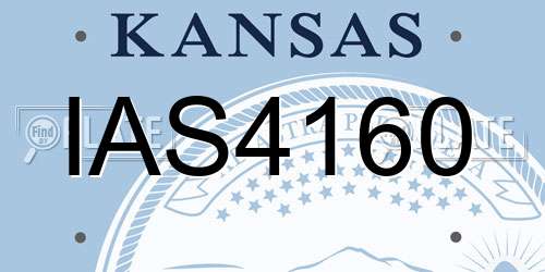 IAS4160 Kansas License Plate