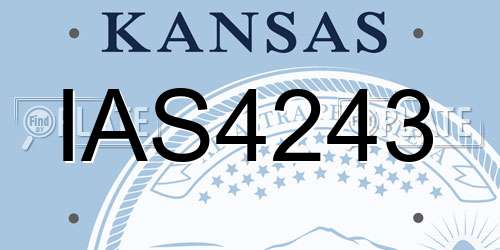 IAS4243 Kansas License Plate