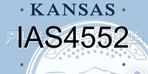 IAS4552 Kansas License Plate