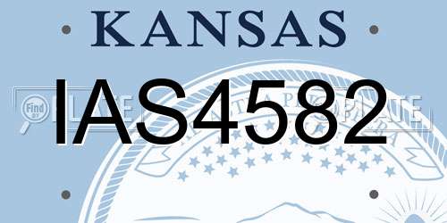IAS4582 Kansas License Plate