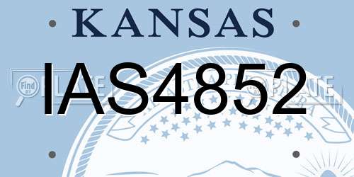 IAS4852 Kansas License Plate