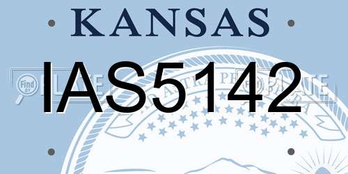 IAS5142 Kansas License Plate