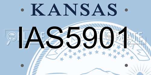 IAS5901 Kansas License Plate
