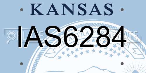 IAS6284 Kansas License Plate
