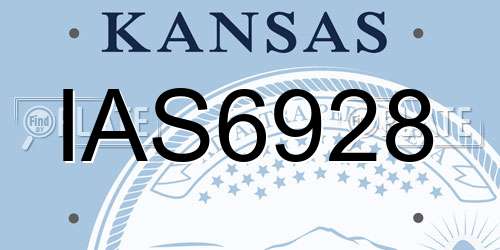 IAS6928 Kansas License Plate