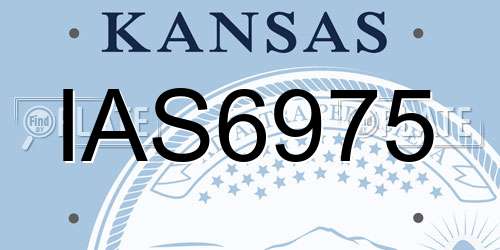 IAS6975 Kansas License Plate