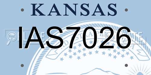 IAS7026 Kansas License Plate