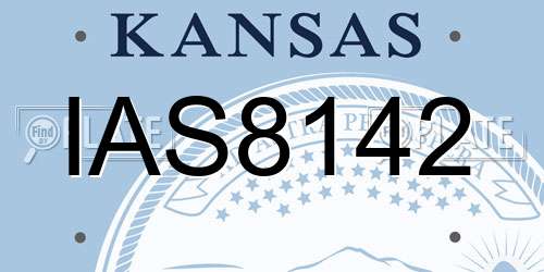 IAS8142 Kansas License Plate