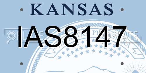 IAS8147 Kansas License Plate