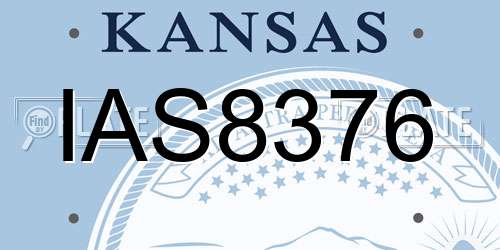 IAS8376 Kansas License Plate