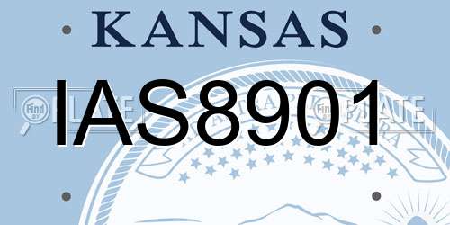 IAS8901 Kansas License Plate