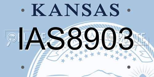 IAS8903 Kansas License Plate
