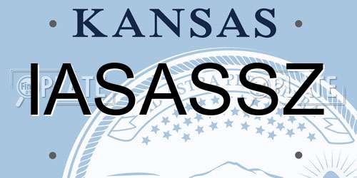 IASASSZ Kansas License Plate