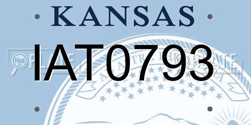 IAT0793 Kansas License Plate