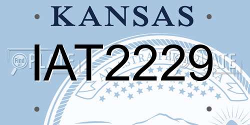 IAT2229 Kansas License Plate