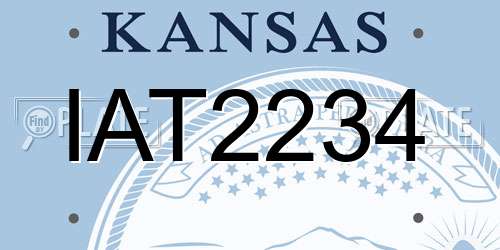IAT2234 Kansas License Plate