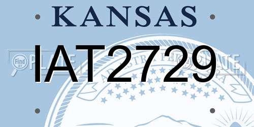 IAT2729 Kansas License Plate