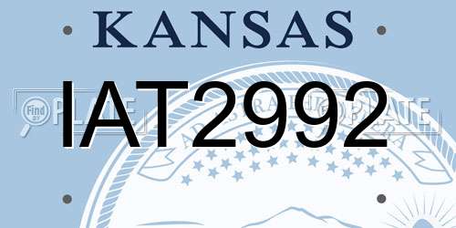 IAT2992 Kansas License Plate