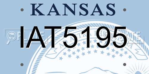 IAT5195 Kansas License Plate