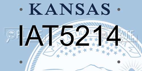 IAT5214 Kansas License Plate
