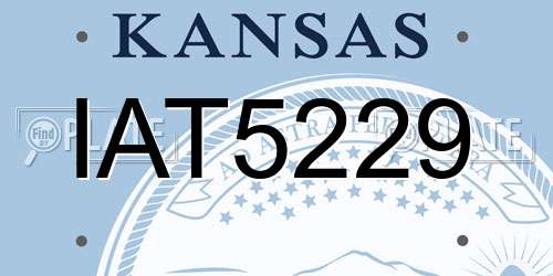 IAT5229 Kansas License Plate