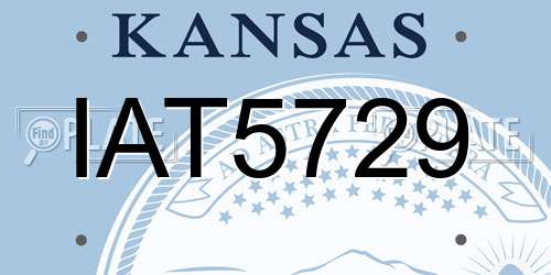 IAT5729 Kansas License Plate