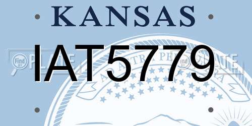 IAT5779 Kansas License Plate