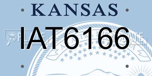 IAT6166 Kansas License Plate