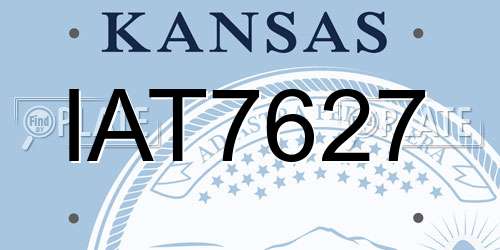 IAT7627 Kansas License Plate
