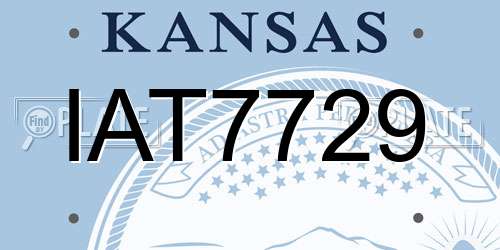 IAT7729 Kansas License Plate