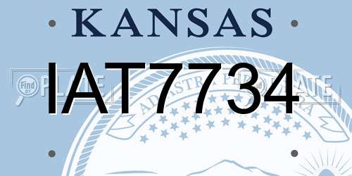 IAT7734 Kansas License Plate