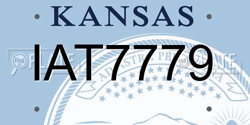 IAT7779 Kansas License Plate
