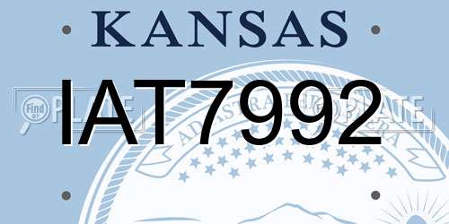 IAT7992 Kansas License Plate