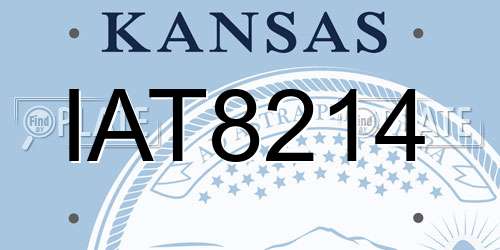 IAT8214 Kansas License Plate