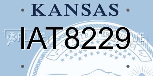 IAT8229 Kansas License Plate