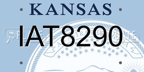 IAT8290 Kansas License Plate