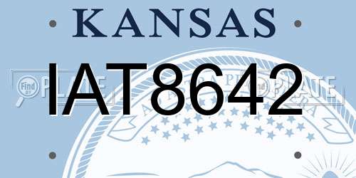 IAT8642 Kansas License Plate