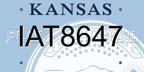 IAT8647 Kansas License Plate